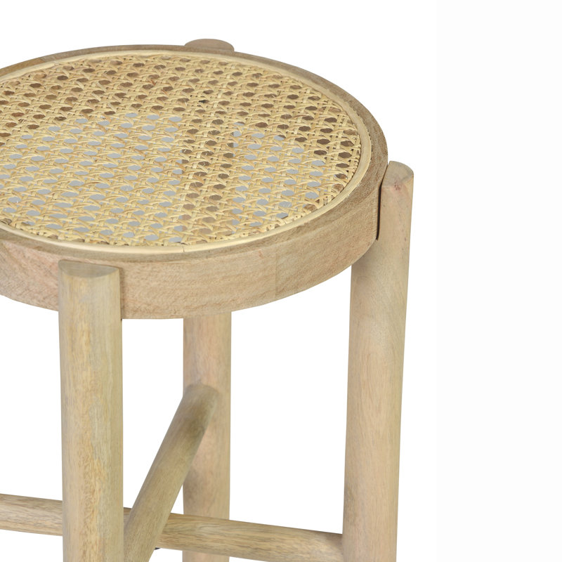 Table de bout en bois massif Simons, Naturel