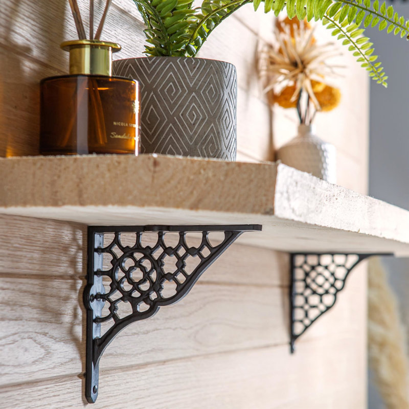 Hammer & Tongs - Honeycomb Iron Shelf Bracket - D155mm - Raw