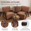 Fauteuil d'appoint moderne rembourré de 68,5 cm de large, structure en bois massif-860294346-860294347