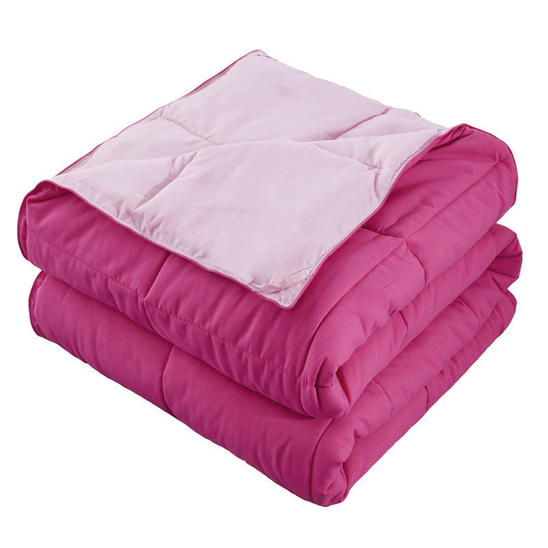 Full/Queen Hot Pink Reversible Microfiber Duvet Set