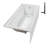 Streamline 60 in. x 30 in. Acrylic Right-Hand Drain Alcove Bathtub in Glossy White With External Drain-101699344