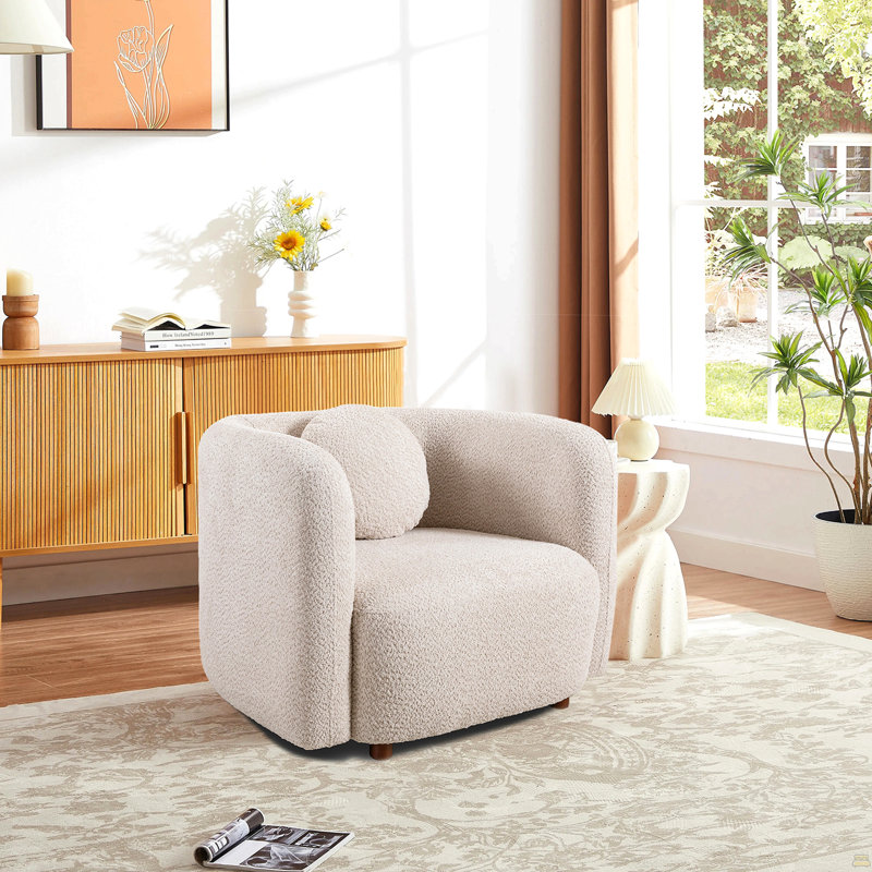Fauteuil d'appoint carré, fauteuil rembourré en nuage Boucle, fauteuil de style japonais, canapé 1 place