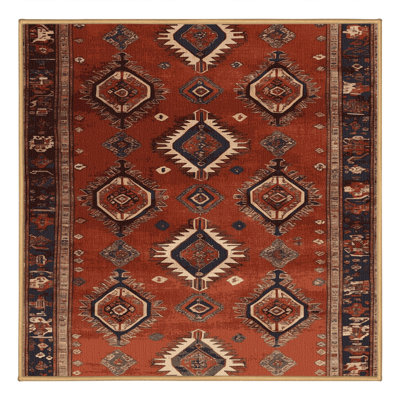 Machine Washable Persian Brown Area Rug