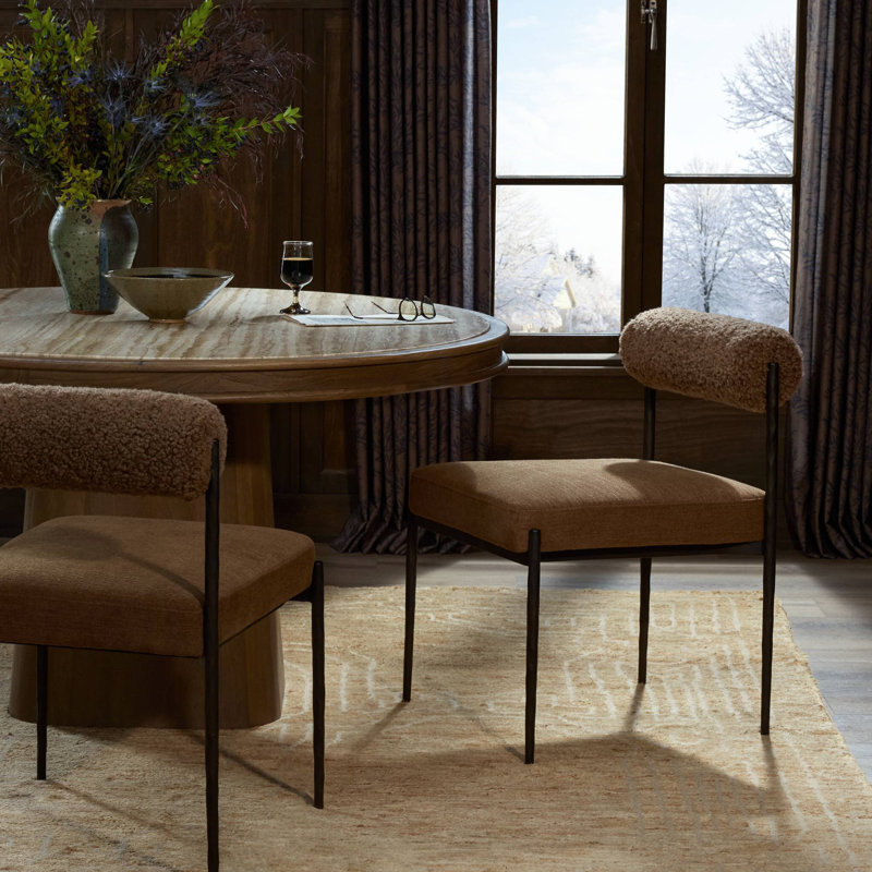 Jazelle Metal Dining Chair-Laughlin Ochre, Laughlin Ochre