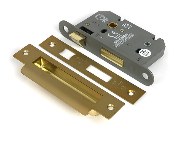 Heavy Duty Bathroom Lock, Satin Brass
