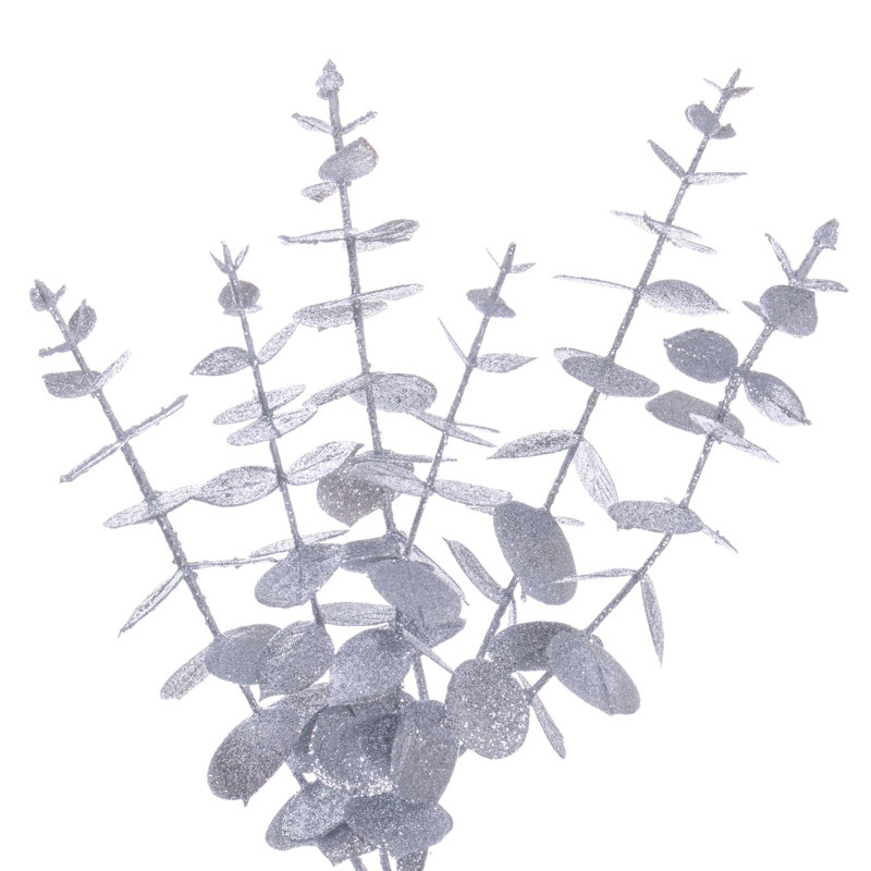 Couronne d'eucalyptus artificiel 24 po, Argent