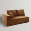Causeuse à compression modulaire 69,29 po avec accoudoirs, élément modulaire rembourré en flanelle à 2 places avec 3 coussins, canapé «Boneless» Cloud en boîte pour le salon, petits espaces, noir-2019045936-2014725982-2028112316