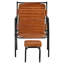 Upholstered Accent Chair with Footstool