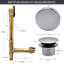 Ensemble de drain de baignoire 14 "en laiton calibre 14 avec un débordement sans trou-37405645