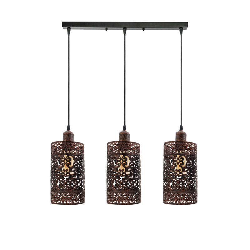 Lulette 3 - Light Kitchen Island Pendant, Rustic Red