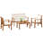 Kovach 4-Piece 4-Person Solid Acacia Wood Outdoor Seating Group