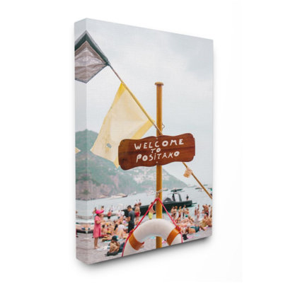 «Welcome To Positano Sign European Beach Vibes», reproduction de photo