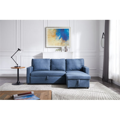 Upholstered L-Shaped Sectional Reversible