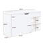 Banc de vestibule moderne avec rangement pour chaussures, 3 tiroirs rabattables, armoire dissimulée, support rotatif, triple compartiment relevable, coussin confortable pour le couloir et le salon, réglable en blanc