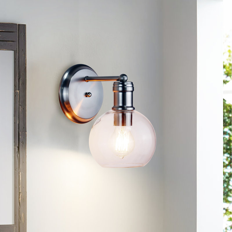 Oxa Spadaro 1 Light Brushed Nickel Indoor Wall Sconce 6"W