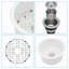 Évier de cuisine circulaire en céramique à simple cuve 18 pouces avec assemblage de drain et grille inférieure