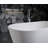 TRANQUIL 63" Freestanding Solid Surface Bathtub in White