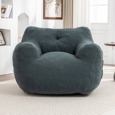 Fauteuil à billes, fauteuil à billes avec accoudoirs rembourrés de mousse à haute densité, canapé paresseux et confortable Fauteuil à billes pour adultes dans le salon, lecture dans la chambre à coucher