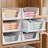 5 Pack Stackable Closet Storage Basket, Multifunctional &...