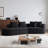 Cniyah Boneless Curved Chenille Upholstered Sectional Sofa with Throw Pillows-114734572-114734573