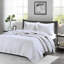 Courtepointe blanche 3 pièces pour lit double / grand lit - réversible avec rembourrage en coton, tissu en microfibre, pour un lit de chambre relaxant réversible, prolonge la durée de vie de la literie-120276127-120276134