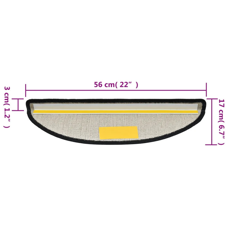 Stair Tread, Anthracite, 56 x 17 x 3 cm, 10