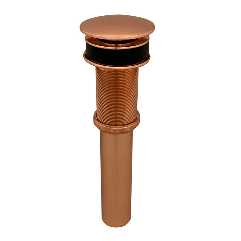 Drain escamotable pour lavabo de salle de bain 1,5 po - Cuivre poli