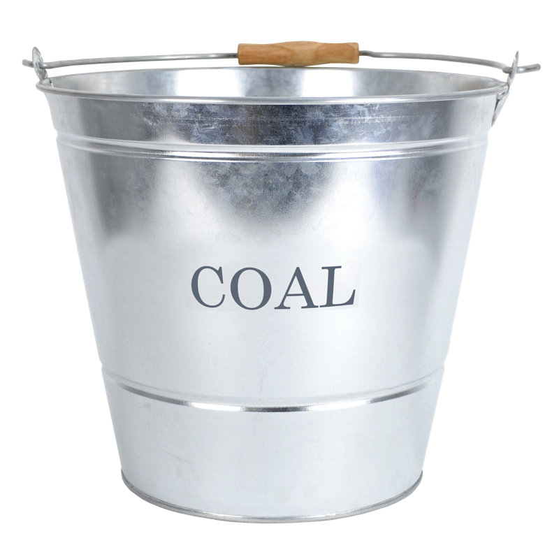 Steel Coal Bucket, Galvanised