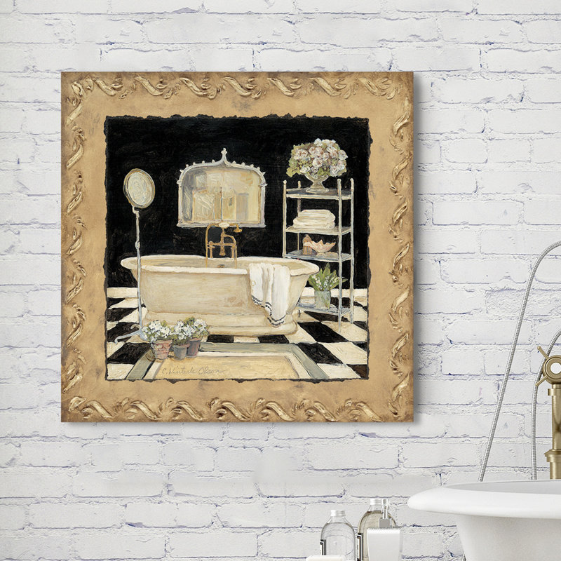 « maison bain iv », reproduction d’art sur toile tendue, H 18 po x l 18 po