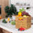 Natural Water Hyacinth Foldable Wicker Baskets - 4 Pack With Handles For Storage And Organization