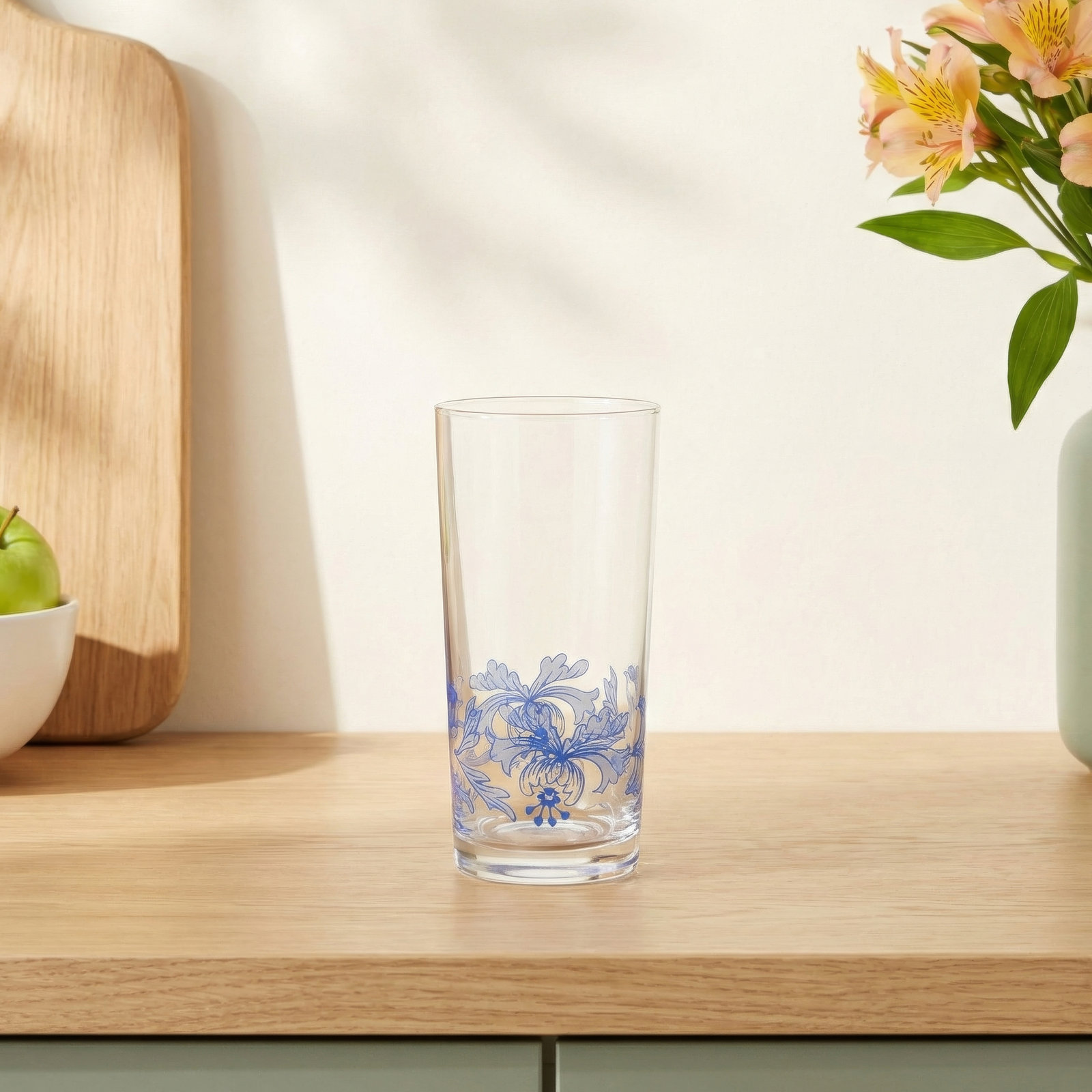Blue Italian Highball Glass