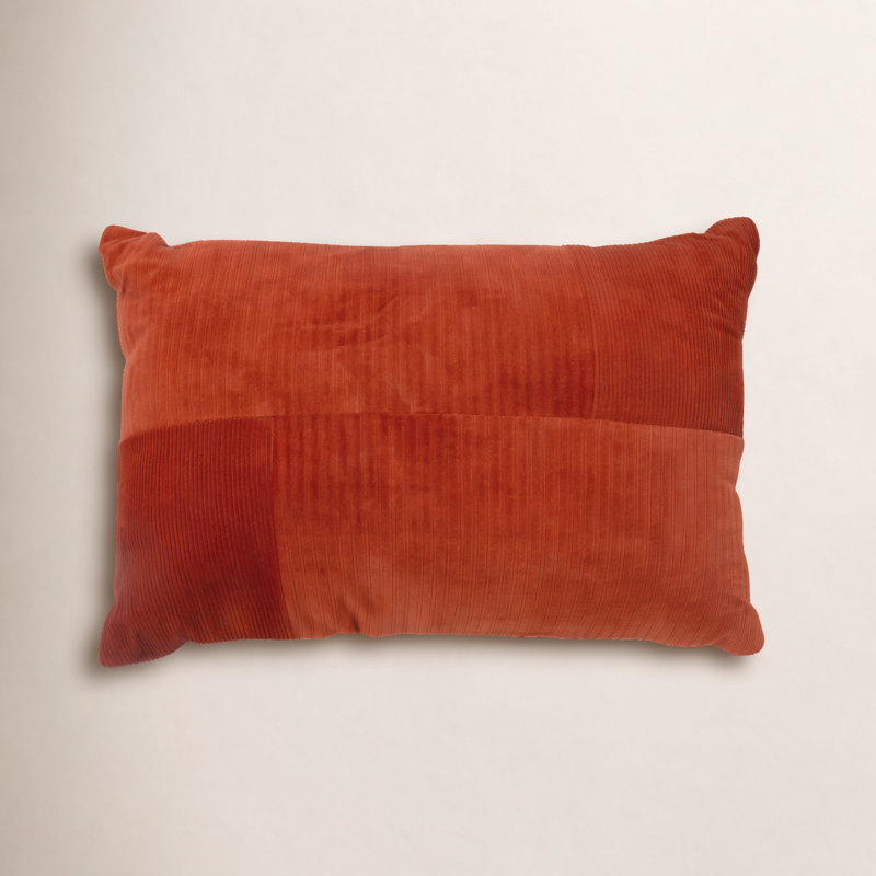 Housse et insert de coussin rectangulaire en coton Berkley, Rouge