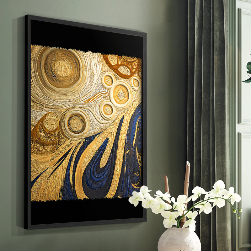 «Abstract Abstract», reproduction encadrée - prêt à accrocher - fabriquée aux États-Unis, H 10 po x l 8 po, Noir
