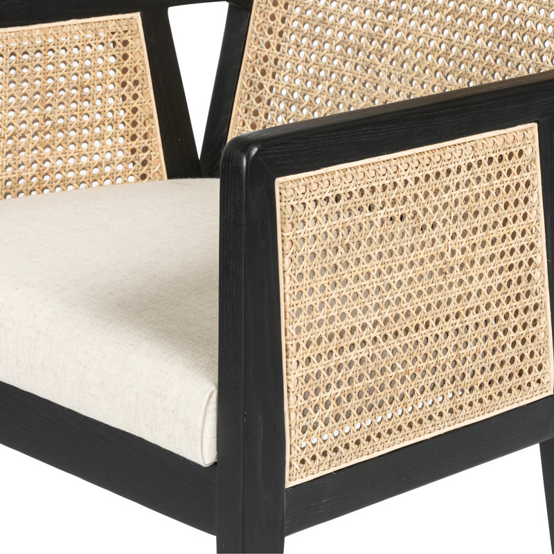 Antonia Counter & Bar Stool, Counter Stool (27" Seat Height), Black/Natural, Beige
