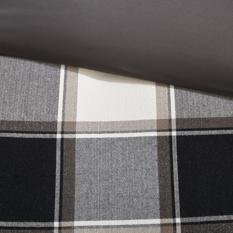 Ensemble d'édredon en jacquard de coton 8 pièces Gracie Mills Obrien Rustic Retreat, Brun