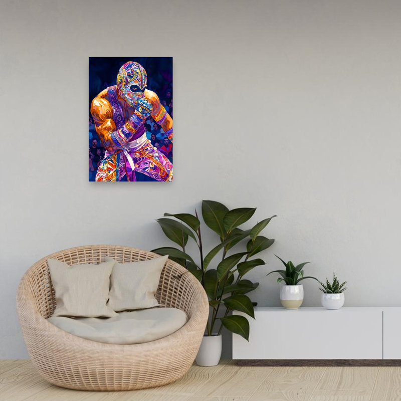 «Mexico Life», art contemporain de Lucha, H 24 po x l 16 po
