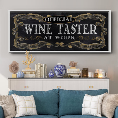 Dégustation de vin - toile encadrée