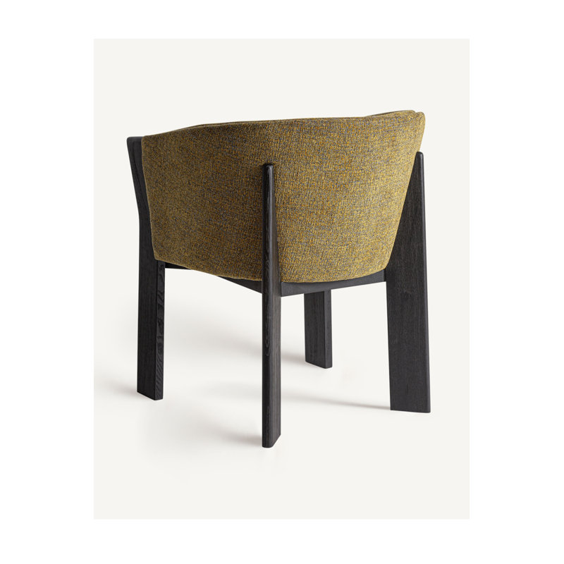 Nara Dining Chair, Yellow, Black