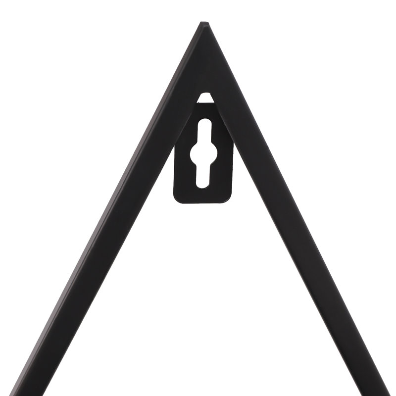 18 Piece Triangle Metal Bracket Shelf, Black