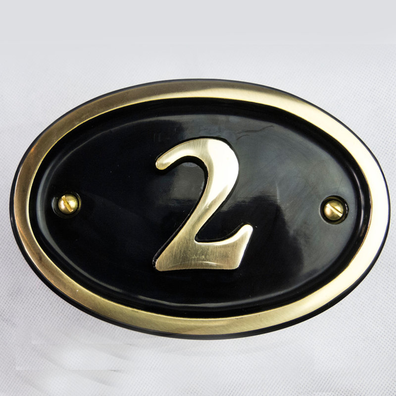 Tyrinia 10cm H Reflective Aluminum House Number, 2