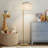 Montage Modern 60 in. Unique Standing Mid Century Modern Floor Lamp with Fabric Drum Shade - LED Bul-954732194-1038233513