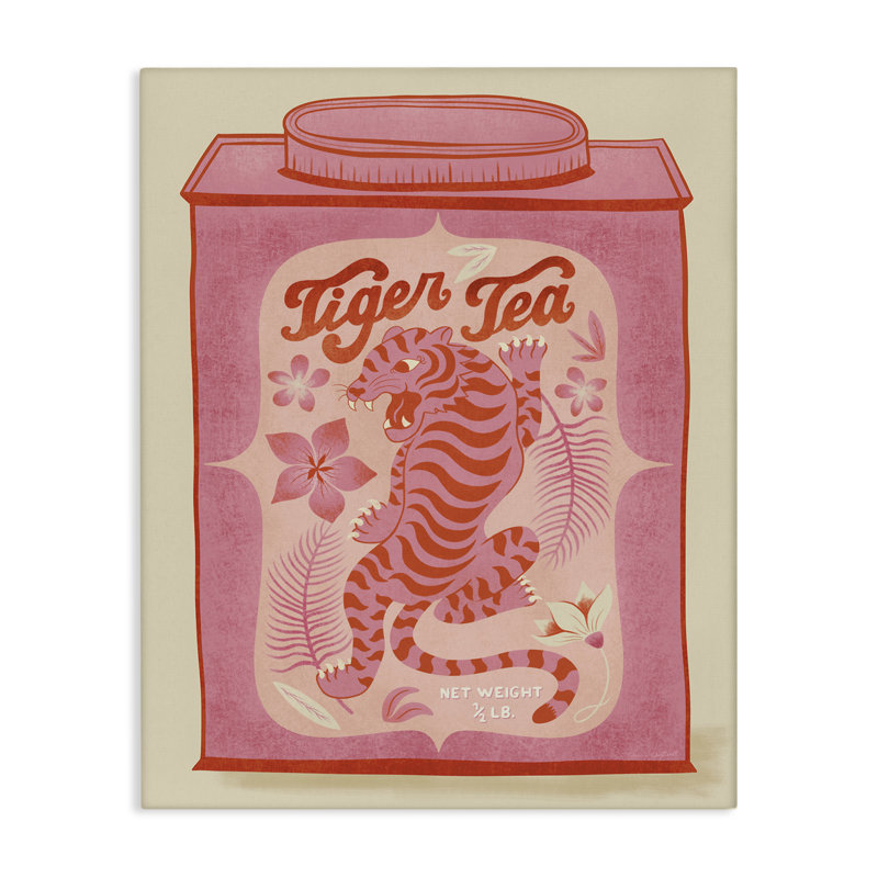 «Tiger Tea Tropical Tin» par Carrie Cantwell, H 30 po x l 24 po