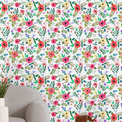 Postville Peel & Stick Floral Roll
