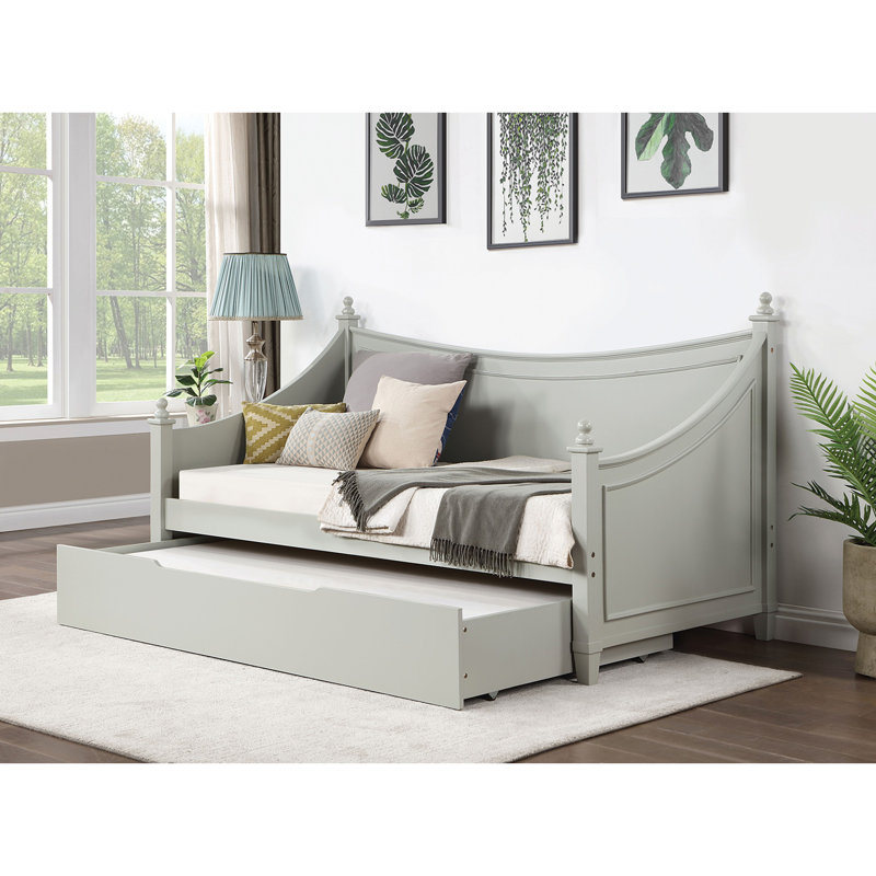 Lit de jour style transitionnel, Gris clair