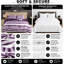 Complete Bedding Set Bliss Stripe Purple Duvet Cover, Matching Fitted Sheet & Pillowcases-119317833