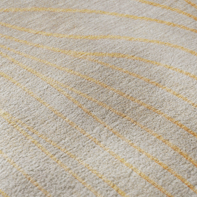 Premium Machine Washable Mayfield AMF2107 Swirls Rug, Orange, 2'6" x 3'10"