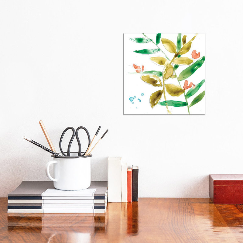 Tropical Display V by Jennifer Goldberger - Wrapped Canvas Painting, 30.48 cm H x 30.48 cm W