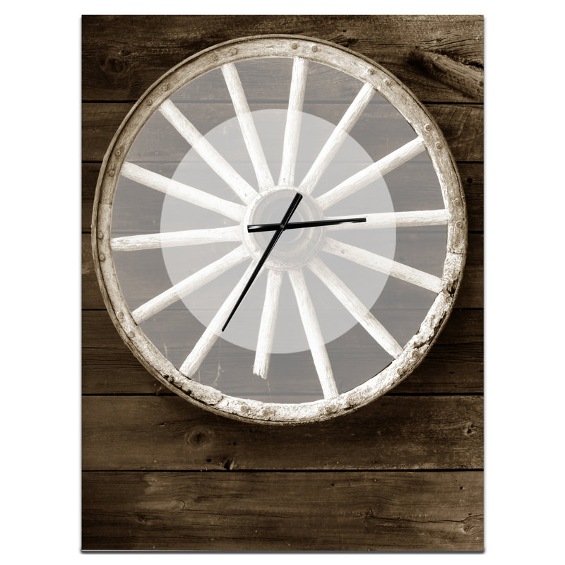 Horloge murale sépia, H 32 po x l 24 po x P 1 po