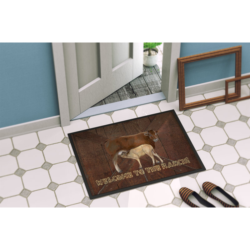 Tapis d'entrée antidérapant Welcome, Rectangle 2 pi x 3 pi