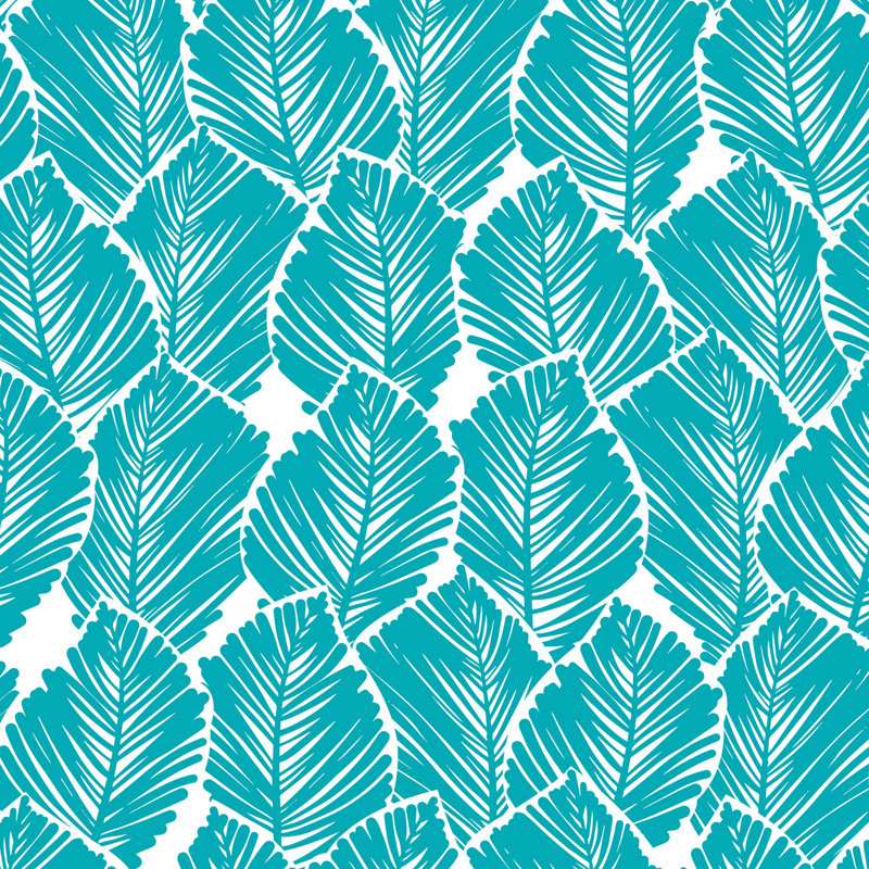 Full Tropical Teal and White Microfiber Floral Sheet Set
